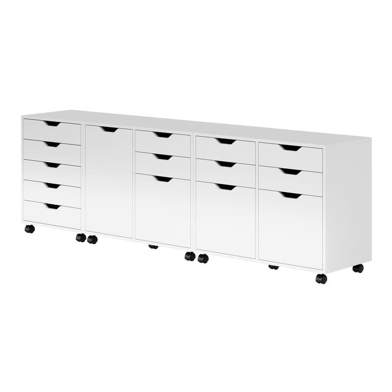 3-Piece Cabinet Set with File Drawer - 32" - White