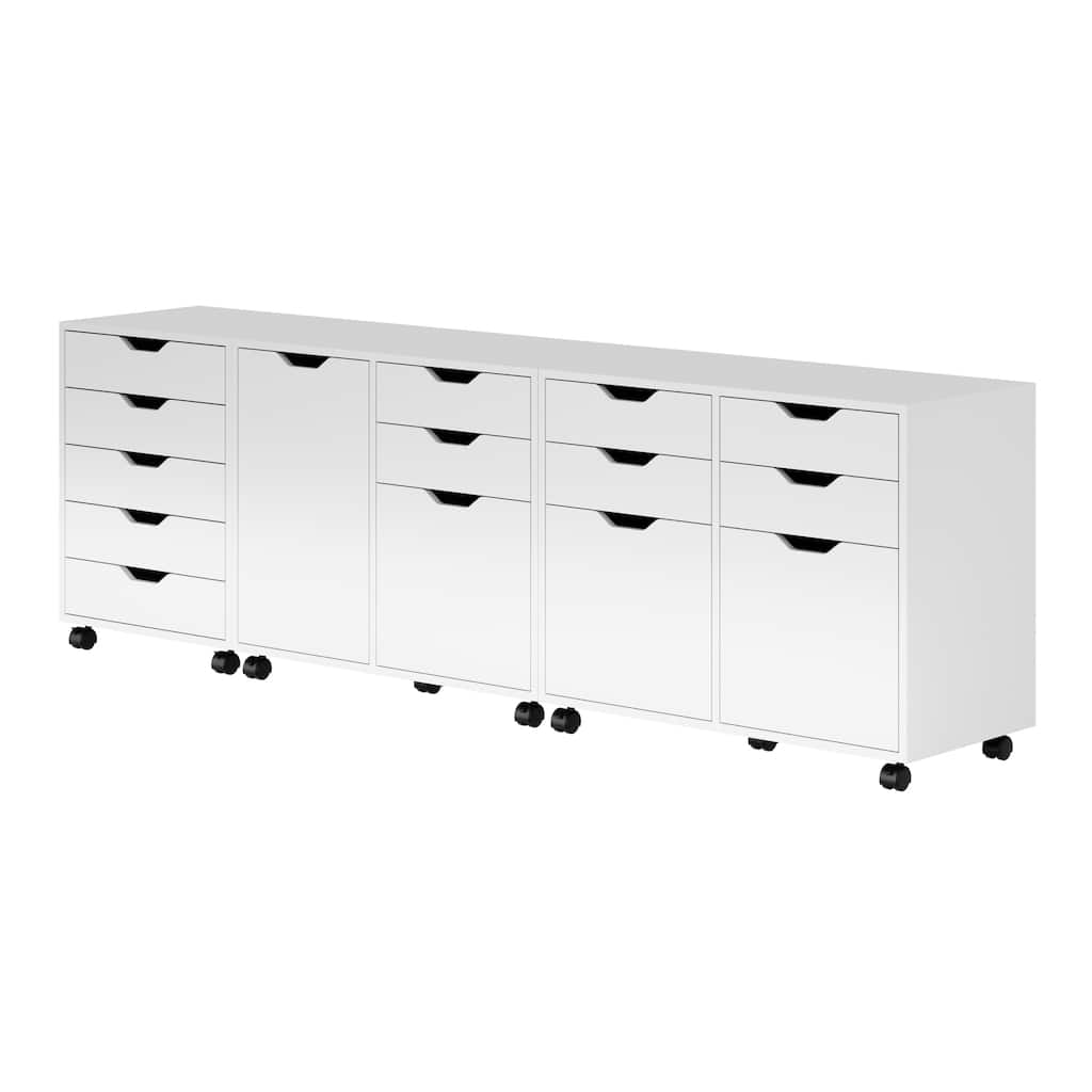 3-Piece Cabinet Set with File Drawer - 32" - White