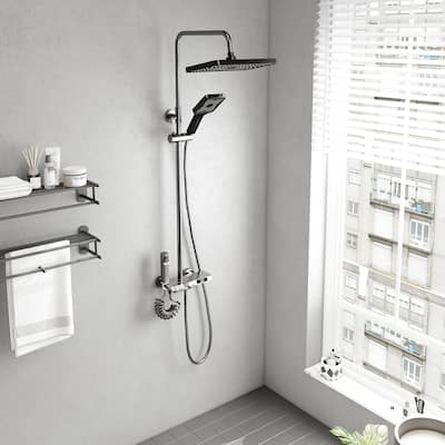 Thermostatic Shower System, Digital Display Bathroom Shower Faucet Set