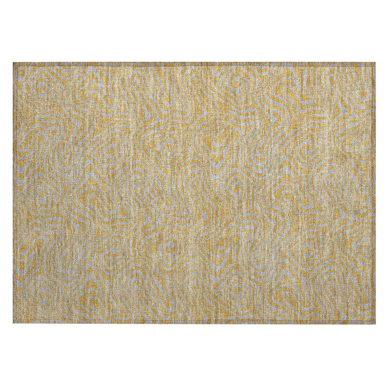 Machine Washable Indoor/ Outdoor Modern Trance Chantille Rug