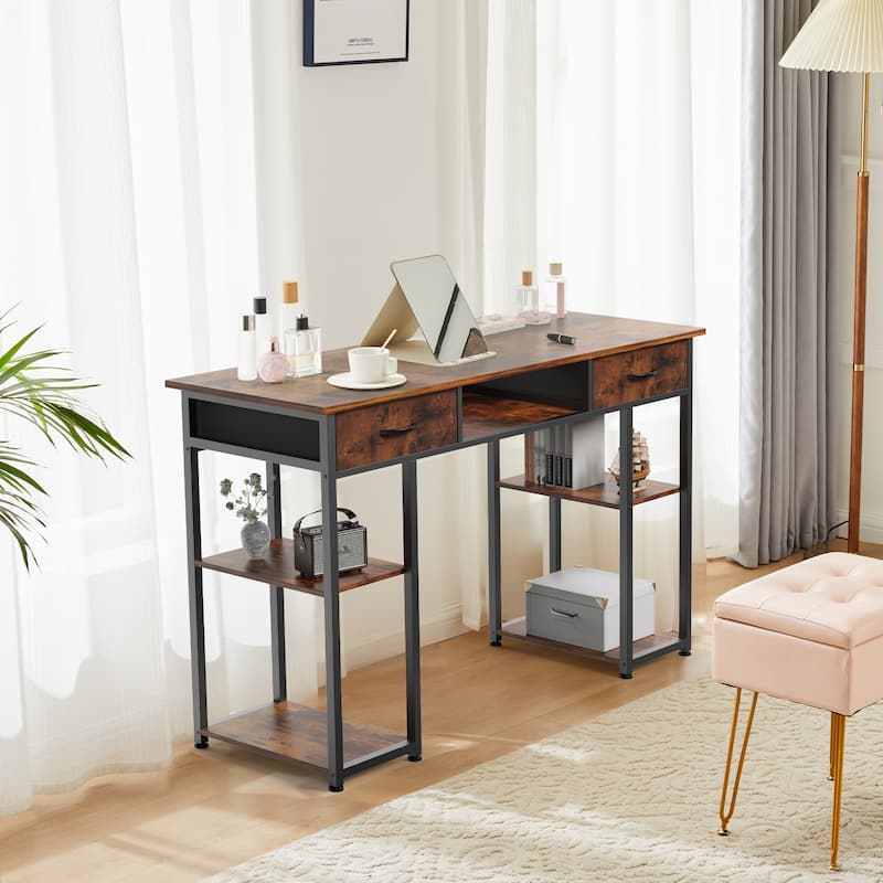 Computer Desk - Features Storage, Fabric Bag, Headphone Hook