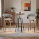 Option Brown Table & Gray Fabric Chairs