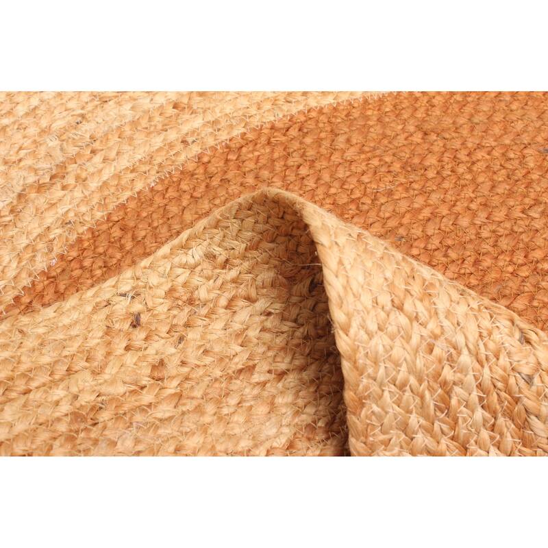 ECARPETGALLERY Braided Weave Palas Denizli Copper Jute Rug - 3'0 x 3'0