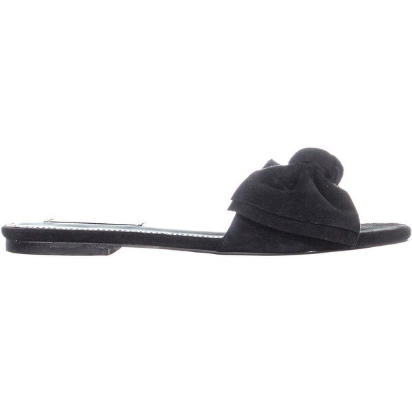 steve madden bow slides black