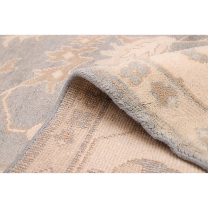 ECARPETGALLERY Hand-knotted Royal Oushak Light Denim Blue Wool Rug - 9'1 x 11'9