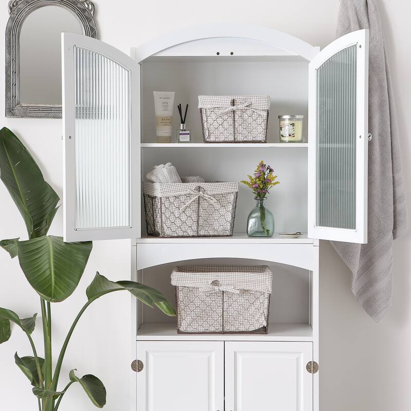 Chicken Wire Print Liner Basket (Set of 3) Small