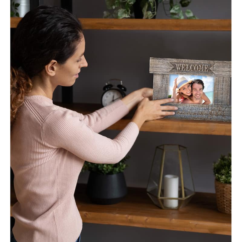 CoTa Global Driftwood Anchor 6×4 White Distressed Wood Photo Frame - 10.6 Inches