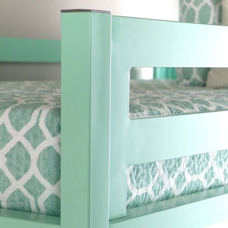 Twin Loft Bunk Bed in Mint