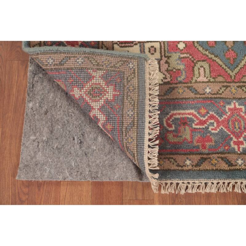 Traditional Heriz-Serapi Oriental Accent Rug Handmade Wool Carpet - 3'11"x 5'11"