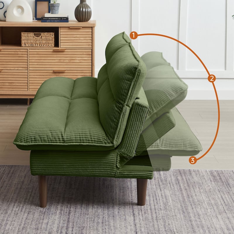 72.4" Armless Futon Sofa Bed