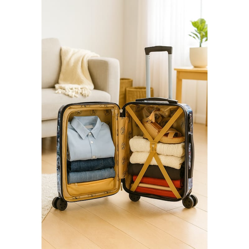 World Traveler 2-Piece Hardside Carry-On Spinner Luggage Set with Bag