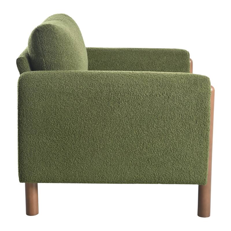 Maloa Upholstered Oversized Teddy Accent Chair with Walnut Legs by Christopher Knight Home