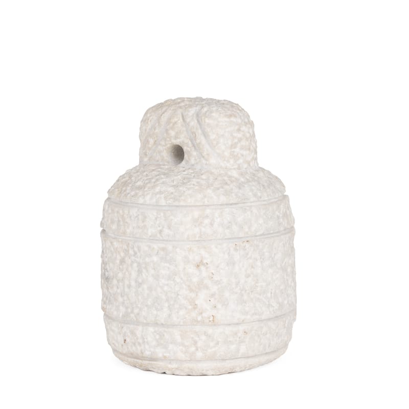 Irina Small White Marble Door Stopper - 6.0L x 6.0W x 8.0H