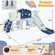 preview thumbnail 34 of 37, 7-in-1 Toddler Slide Set - Spaceship Playset with Slide, Arch Tunnel, Basketball Hoop, and Toy Storage