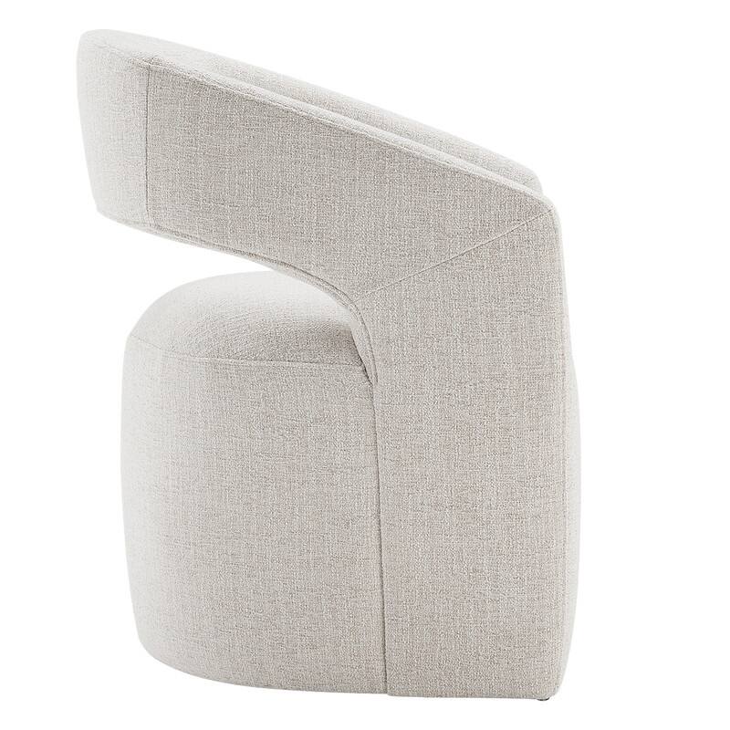 Spruce & Spring Joey Barrel Accent Chair with Casters for Living Room, Office, or Reading Nook