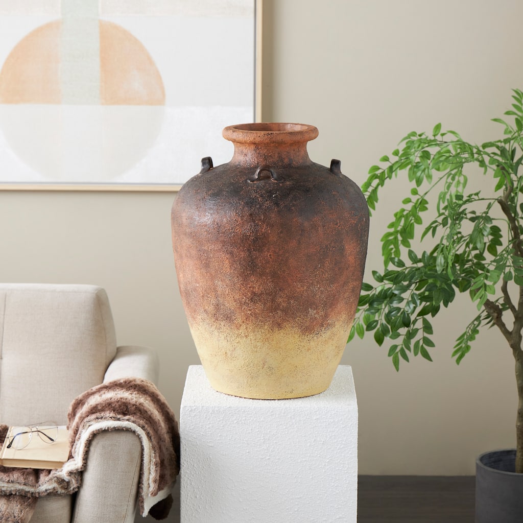 Copper Magnesium Oxide Textured Ombre Antique Amphora Vase