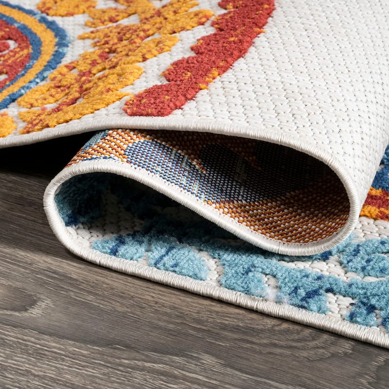 JONATHAN Y Gallia Medallion High-Low Indoor/Outdoor Area Rug