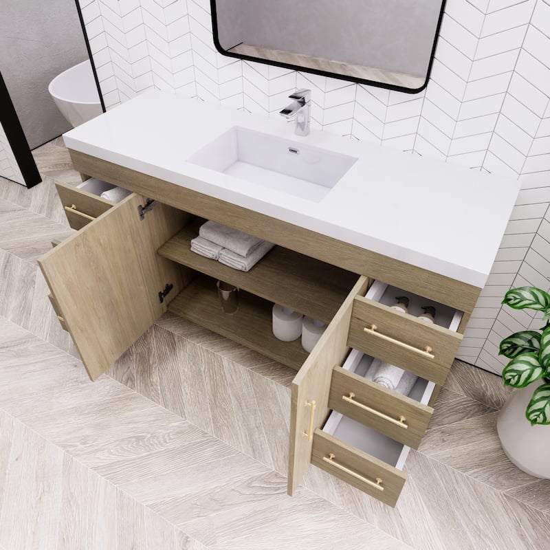 Eliza 60'' Freestanding Vanity with Single Sink