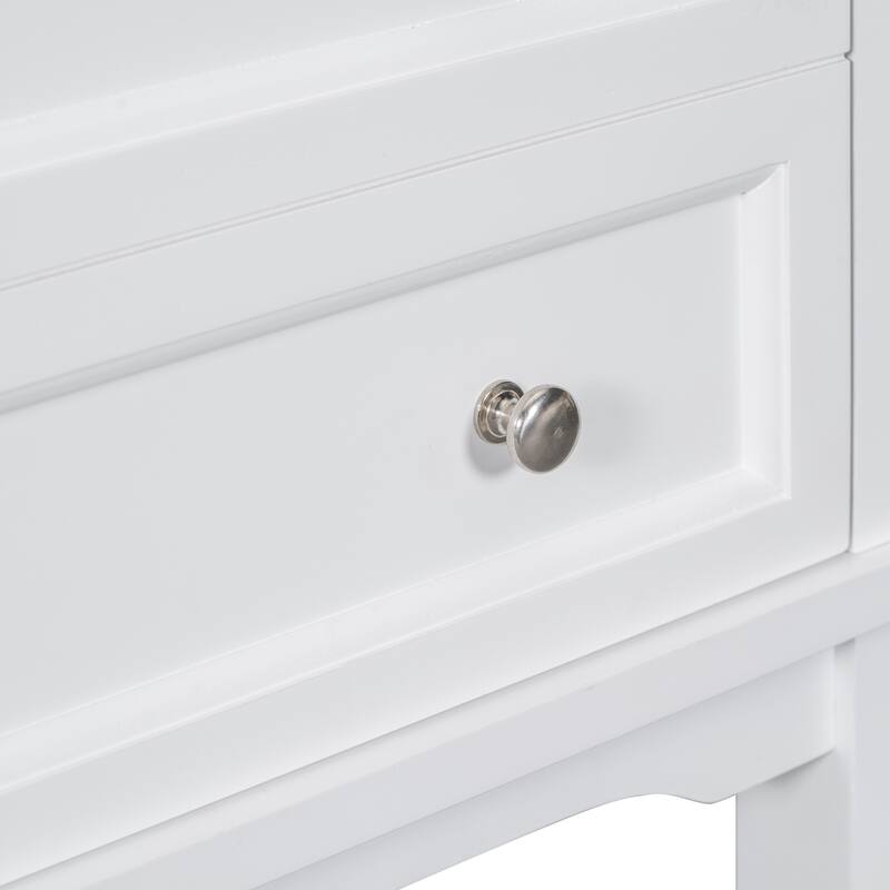 Small Bathroom Vanity with Sink Combo, Single Basin Vanity Set with Deep Drawer, Bathroom Storage Cabinet with Open Shelf