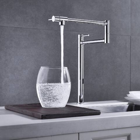 Desk-Mounted Pot Filler Faucet with Extension Shank