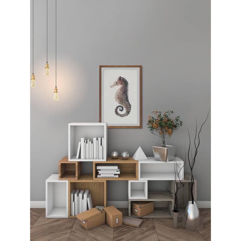 Stiff Seahorse Framed Wall Art, Coastal Serenity - Tranquil Ocean-Inspired Wall Décor