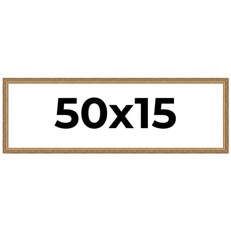 50x15 Frame Red Solid Wood Picture Frame Width 1.75 Inches | Interior Frame Depth 1 13/16 Inches