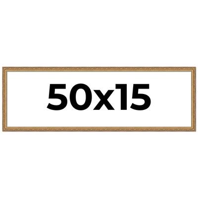 50x15 Frame Red Solid Wood Picture Frame Width 1.75 Inches | Interior Frame Depth 1 13/16 Inches