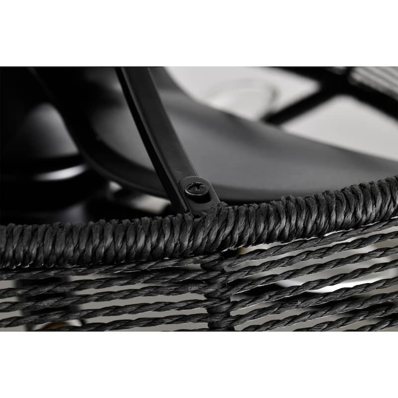 Akasha 28 Inch Rattan Rope Fandelier 6 Light with Remote (Color Optional)