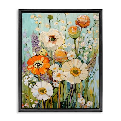 Stupell Woodland Inspiration Florals Framed Floater Canvas Wall Art Design By Franklyn Gregory