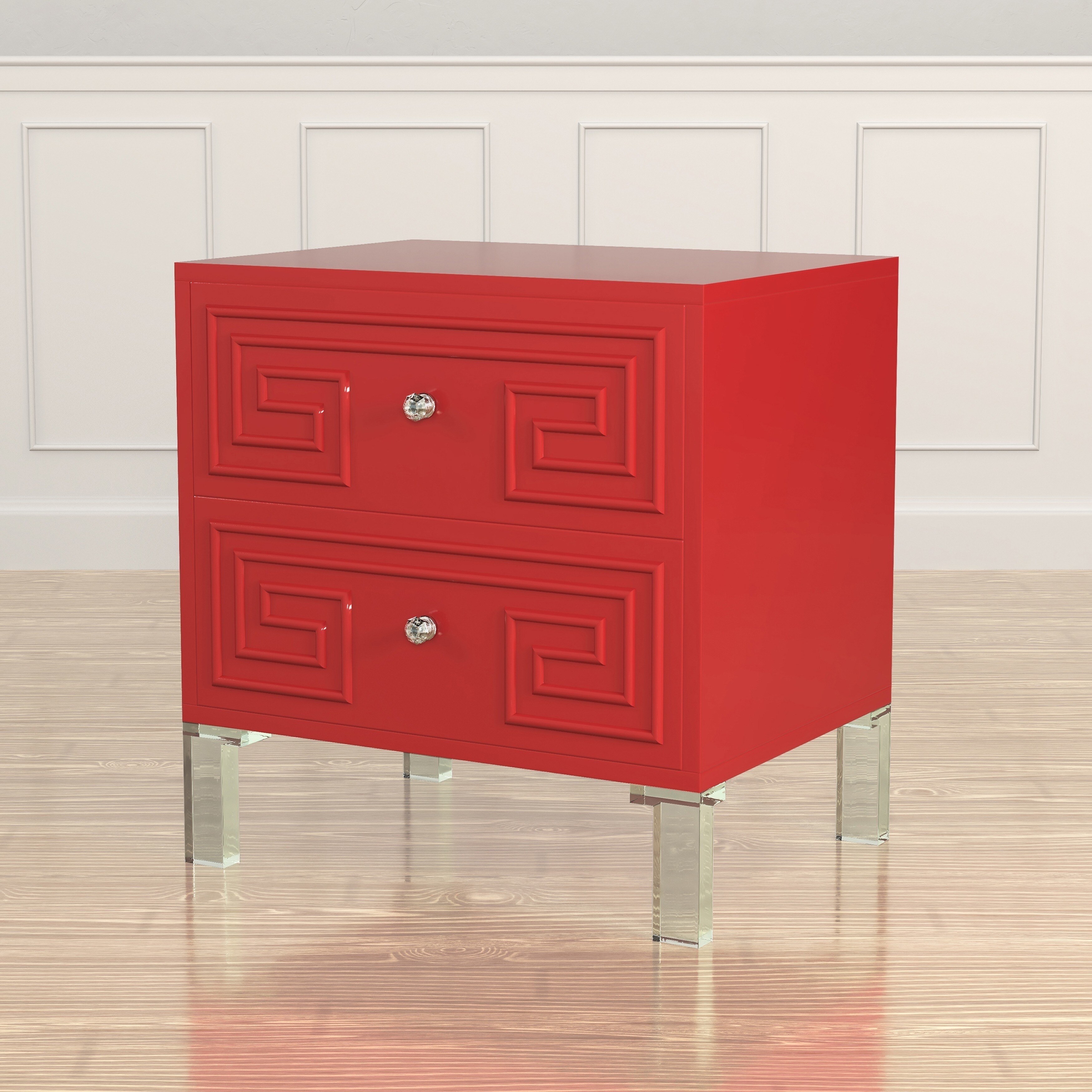 Furniture of America Zala Contemporary 24-inch 2-Drawer Side Table