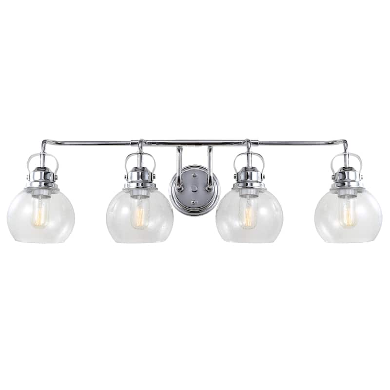 Bolha Metal/ Bubbled Glass Vanity Light, Chrome by JONATHAN Y