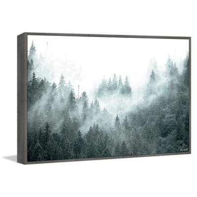 Through the Woods Floater Framed Print on Canvas