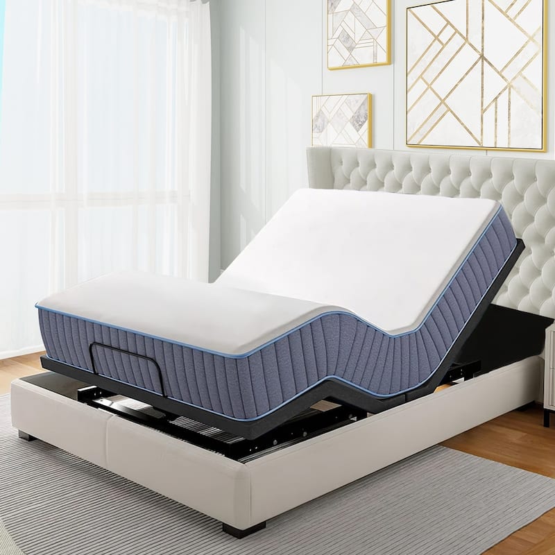Adjustable Bed Frame, Head & Foot Incline, Wireless Remote Control, Zero Gravity Adjustable Bed Base - California King