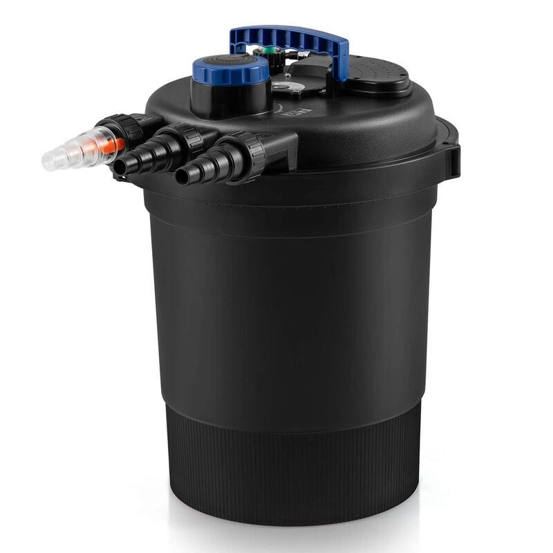 Costway Pond Pressure Bio Filter 4000GAL W/ 13W UV Sterilizer Light - Black