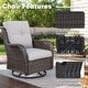 preview thumbnail 34 of 82, Gymojoy 3-Piece Rattan Wicker Rocking Swivel Chair Set with Table