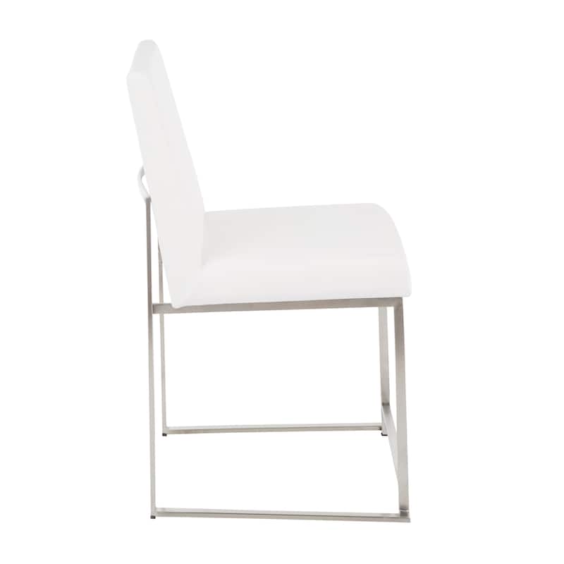 Silver Orchid Forrest High Back Stainless Steel Dining Chair (Set of 2)