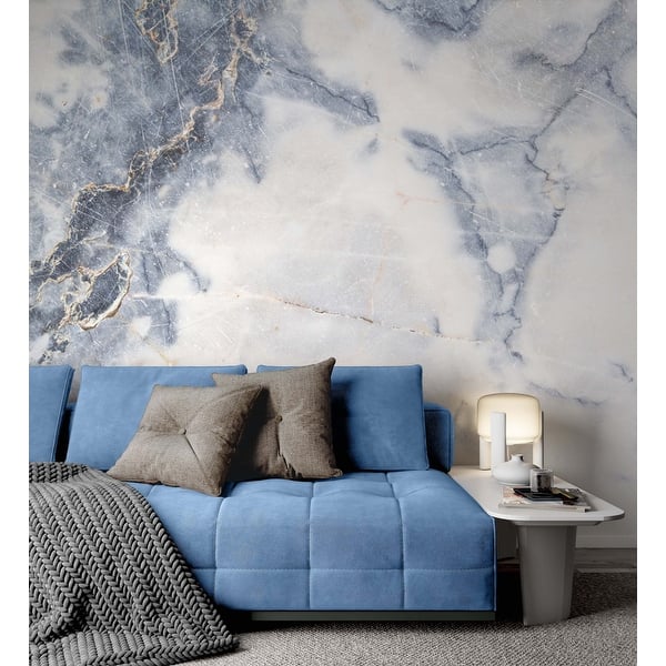 slide 2 of 5, GK Wall Design Grey Stone Light Marble Texture Removable Wallpaper