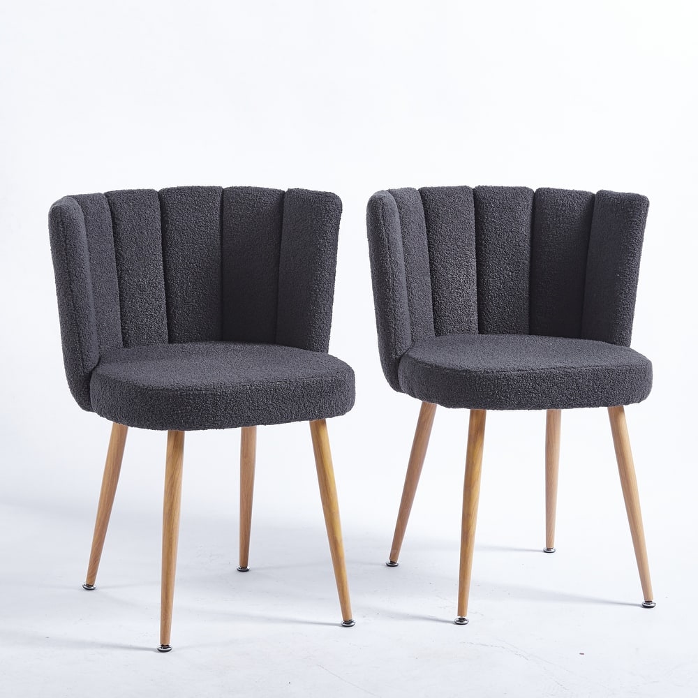 23.62" Accent Chairs with Iron Legs (Set of 2)