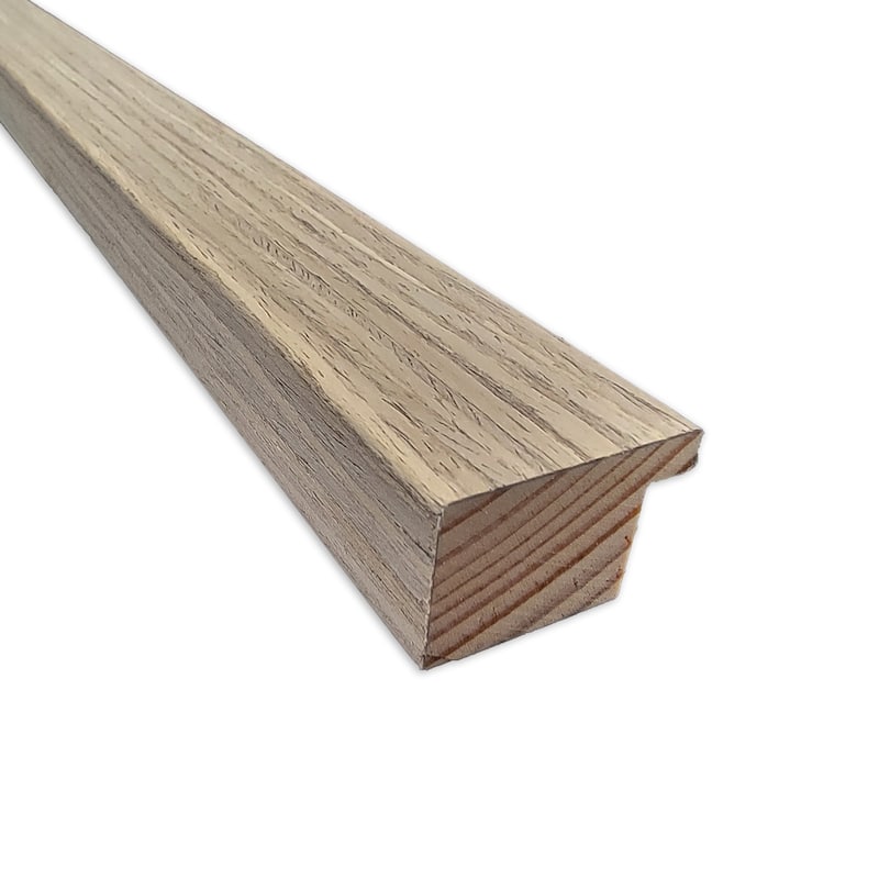 By the River by Silvia Vassileva Wood Framed Wall Art Print - Woodgrain Stripe Mocha