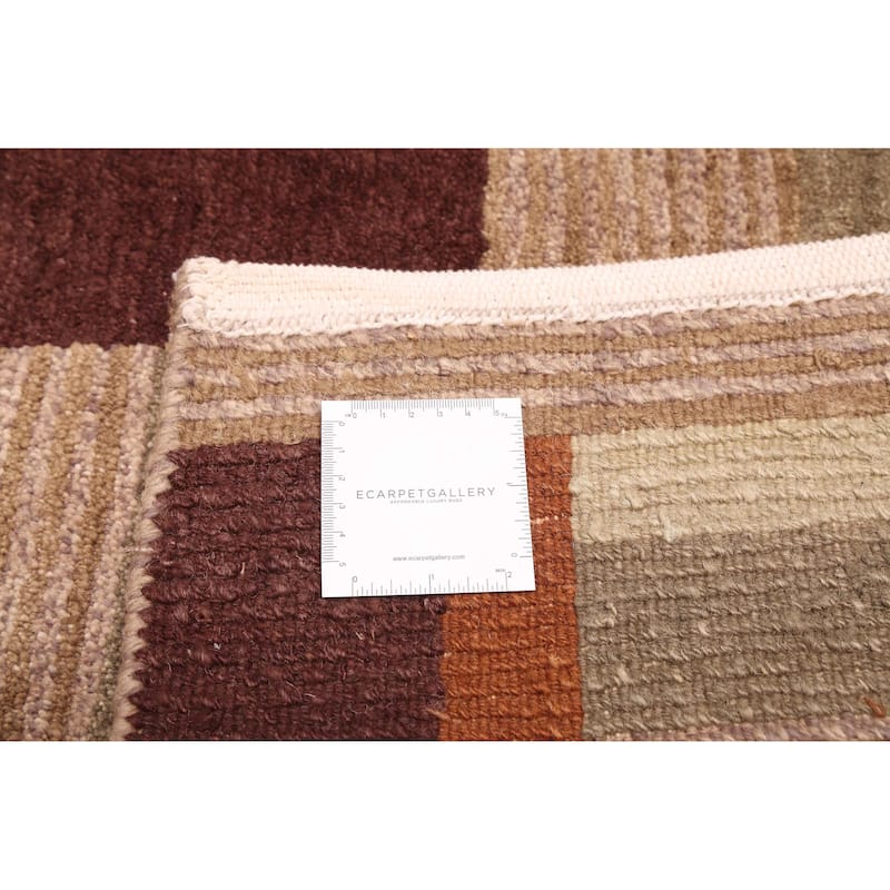 ECARPETGALLERY Hand-knotted Opulence Brown Wool Rug - 4'0 x 5'11