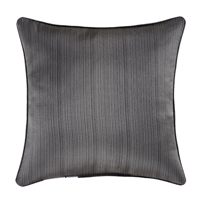 J. Queen New York Deco Charcoal 20 Inch Square Decorative Throw Pillow