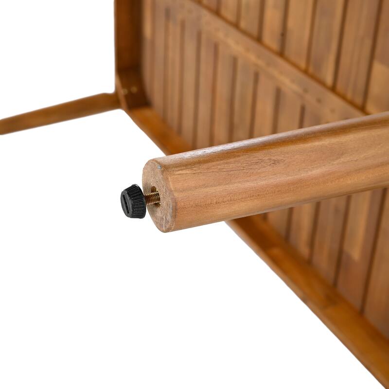 Christopher Knight Home - Lucas Acacia Wood Outdoor Dining Table with Modern Farmhouse Style - Teak Finish