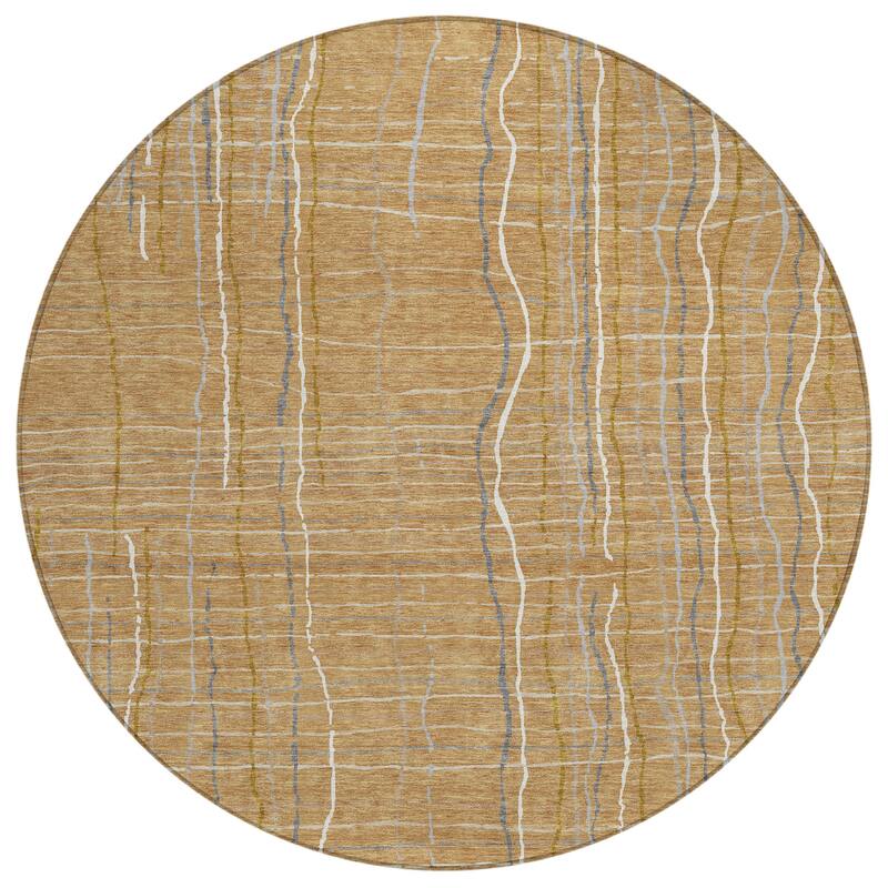 Machine Washable Indoor/ Outdoor Modern Century Chantille Rug