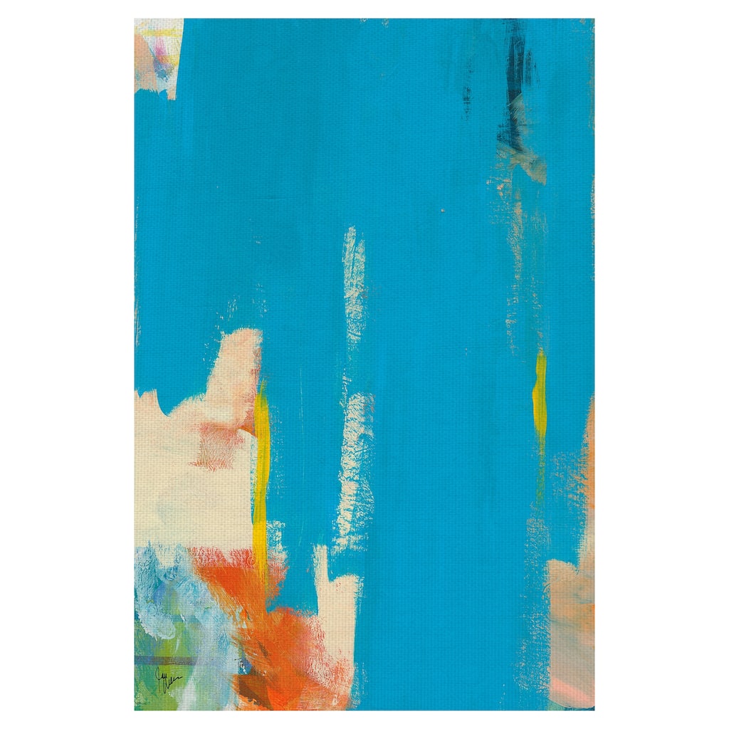 Aqua Tide by Jan Weiss Canvas Art Print