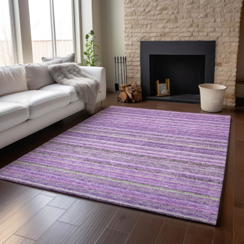Premium Washable Super Soft Stripe Mayfield Rug