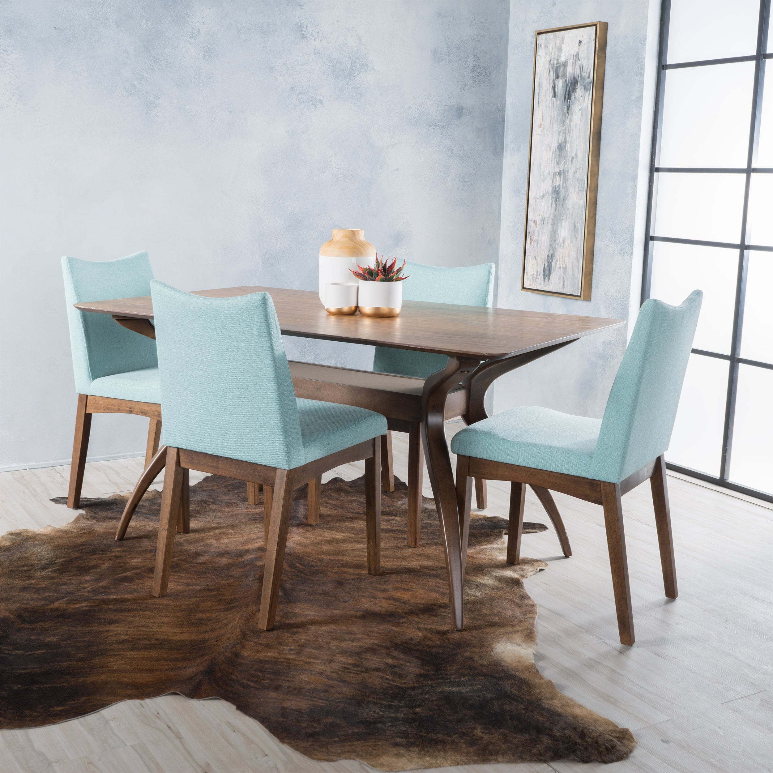 Turquoise dining table hotsell set