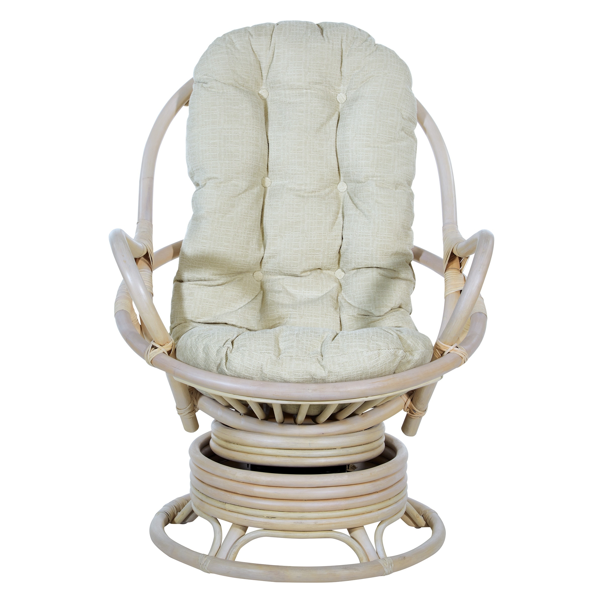 Rattan Swivel Rocker Chair-image