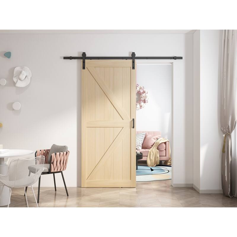 ANZZI 36"x84" Sliding Single Barn Door Kit with Hardware Included
