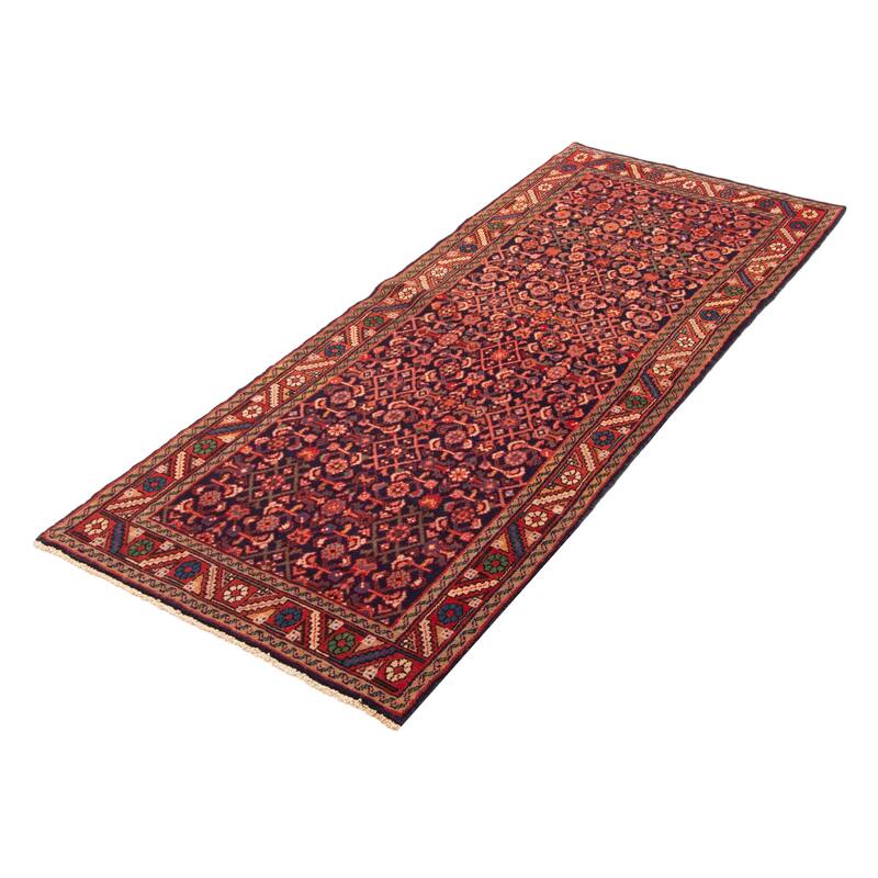 ECARPETGALLERY Hand-knotted Andelz Navy Wool Rug - 3'6 x 9'3