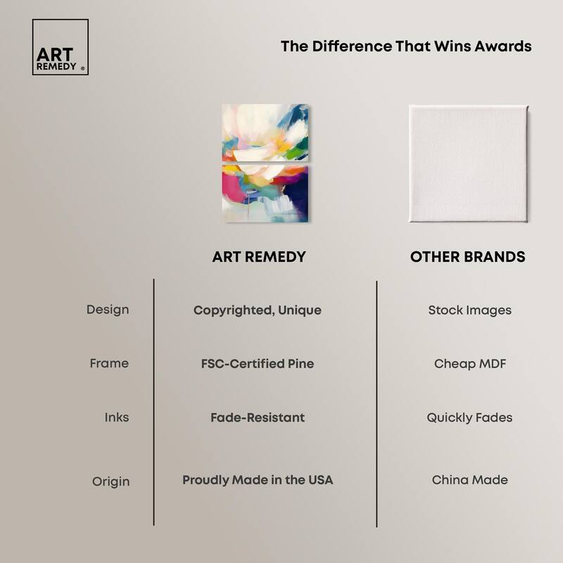 Riot of Color I Canvas Set of 2 by Art Remedy, Gallery Wrapped